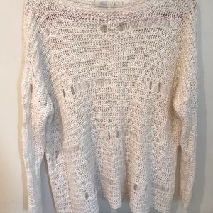 White knit sweater
